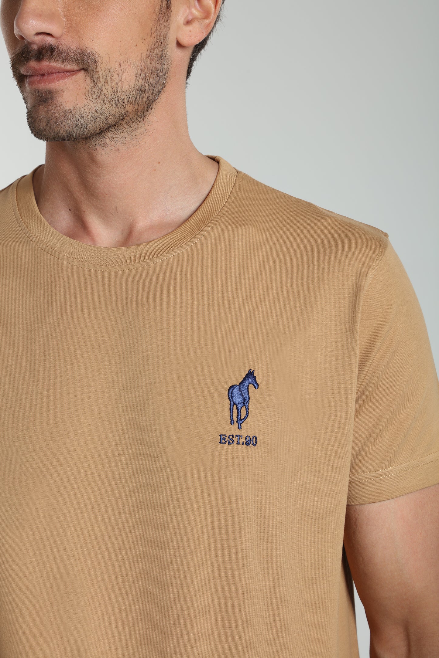 T-shirt manches courtes HORSE EST.90 camel
