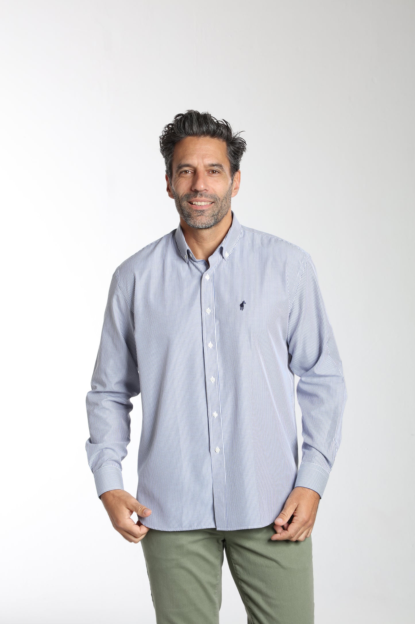Chemise CURE bleu rayé