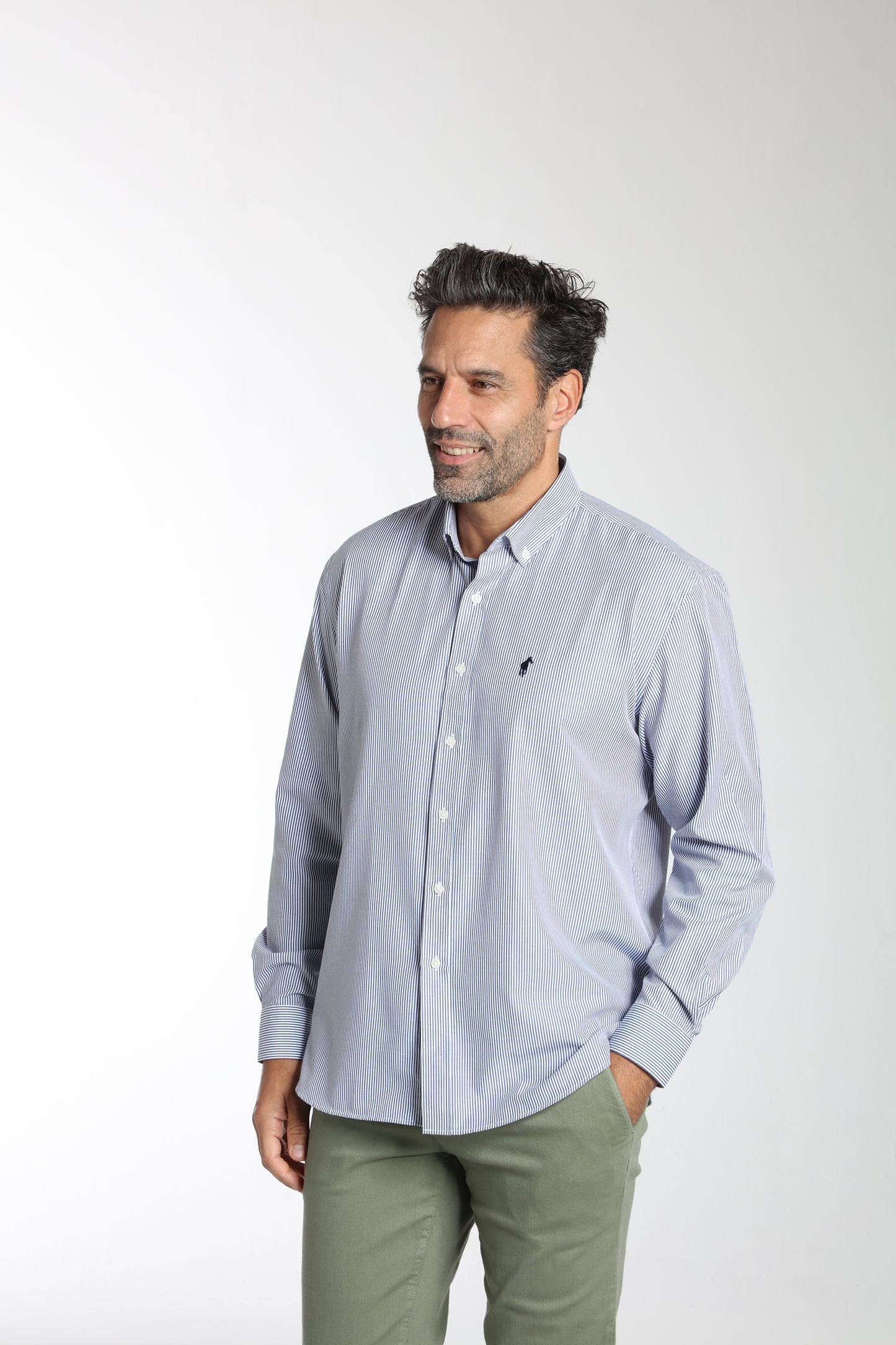 Chemise CURE bleu rayé