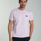 T-shirt manches courtes POCK lilas blanc