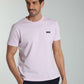 T-shirt manches courtes POCK lilas blanc