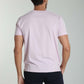 T-shirt manches courtes POCK lilas blanc
