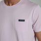 T-shirt manches courtes POCK lilas blanc