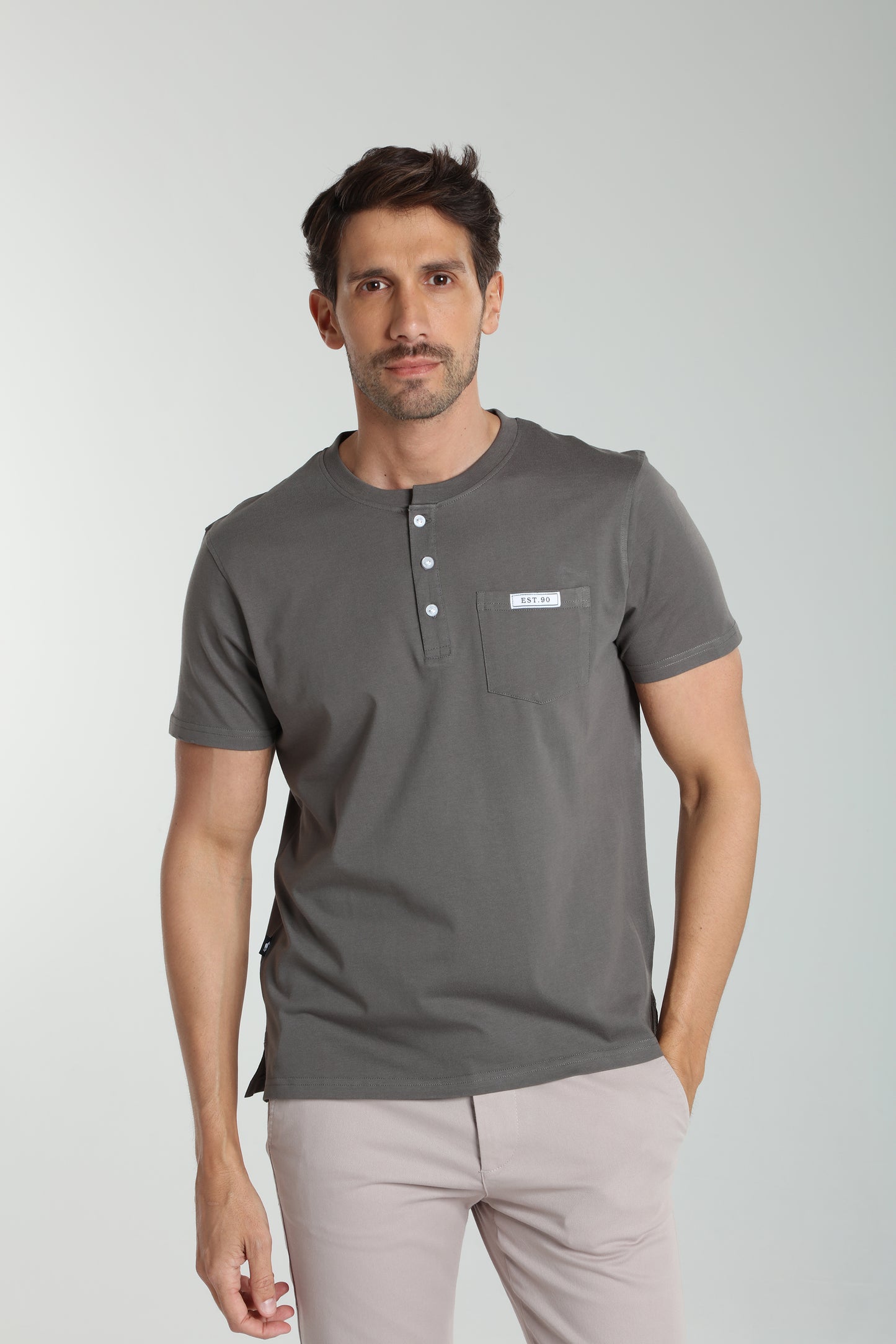 T-shirt manches courtes HENLEY granite