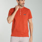 T-shirt manches courtes HENLEY brique