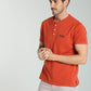 T-shirt manches courtes HENLEY brique