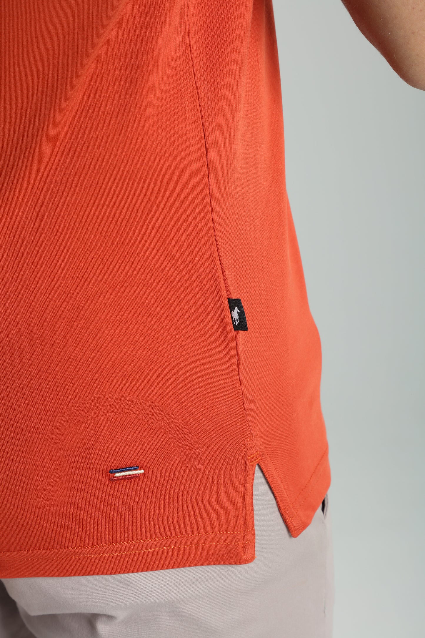 T-shirt manches courtes HENLEY brique