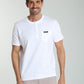 T-shirt manches courtes HENLEY blanc
