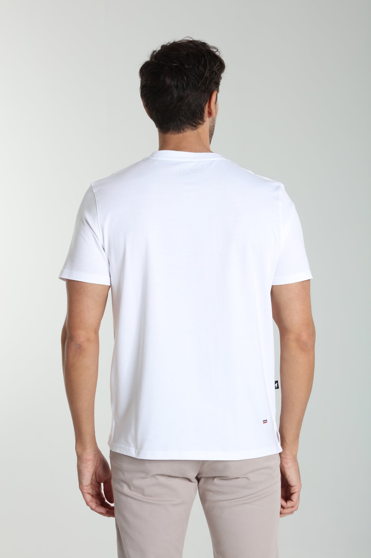 T-shirt manches courtes HENLEY blanc