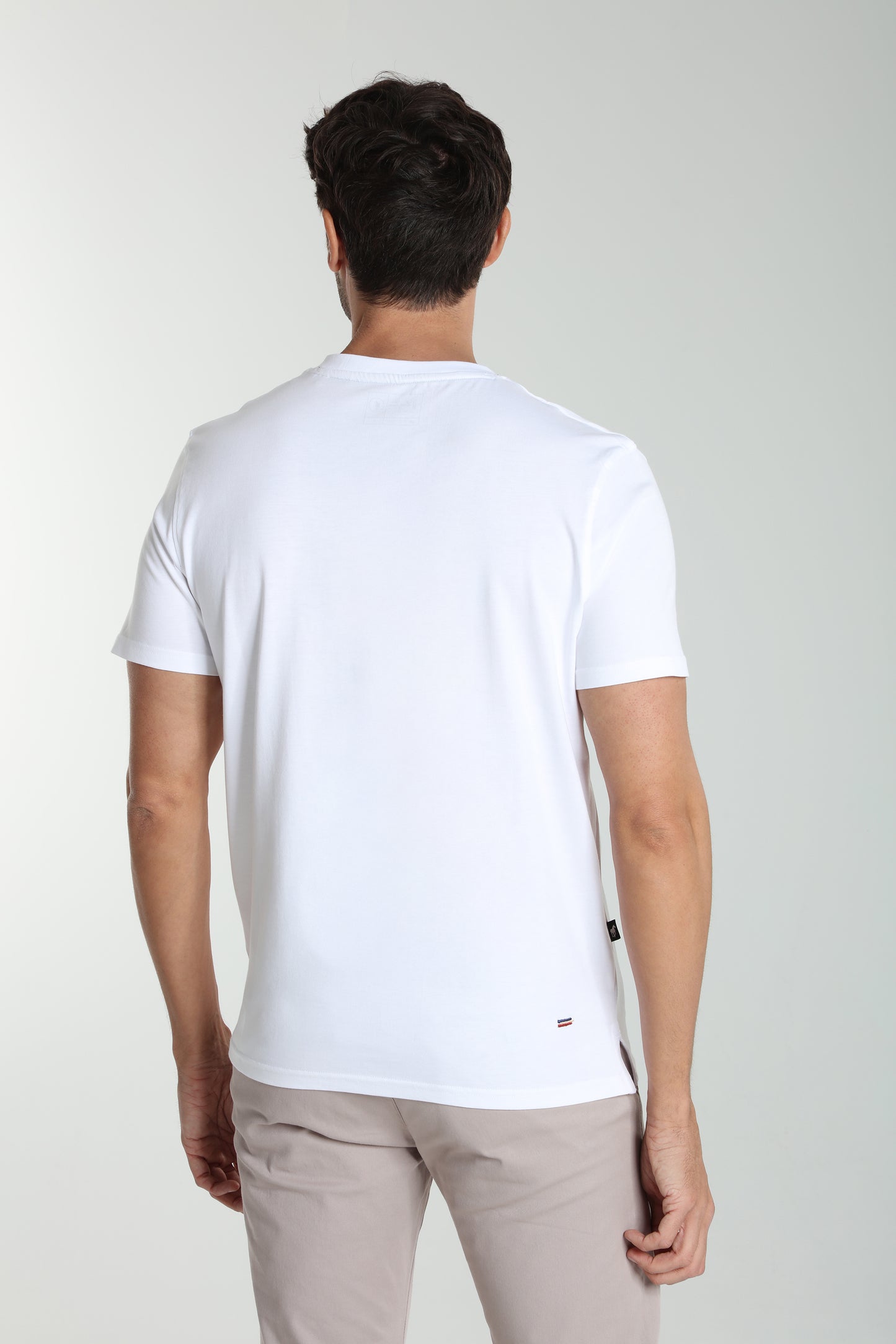 T-shirt manches courtes HENLEY blanc
