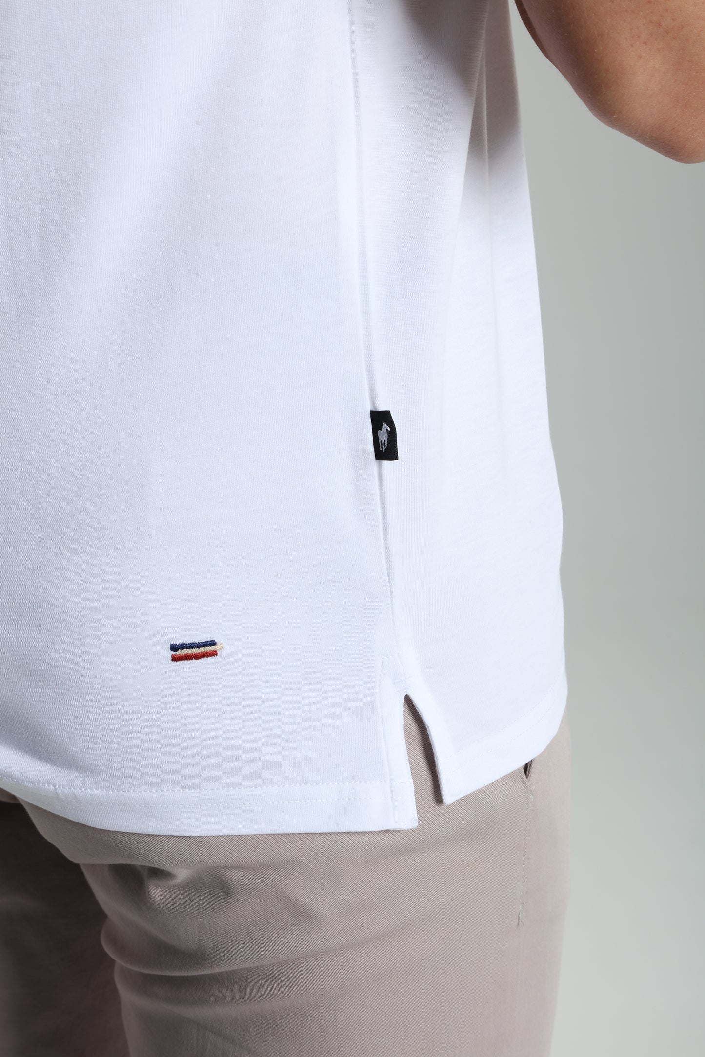 T-shirt manches courtes HENLEY blanc