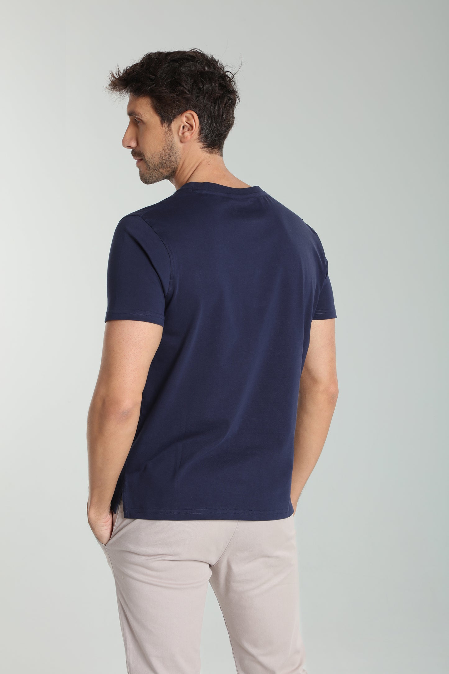 T-shirt manches courtes HENLEY marine