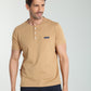 T-shirt manches courtes HENLEY camel