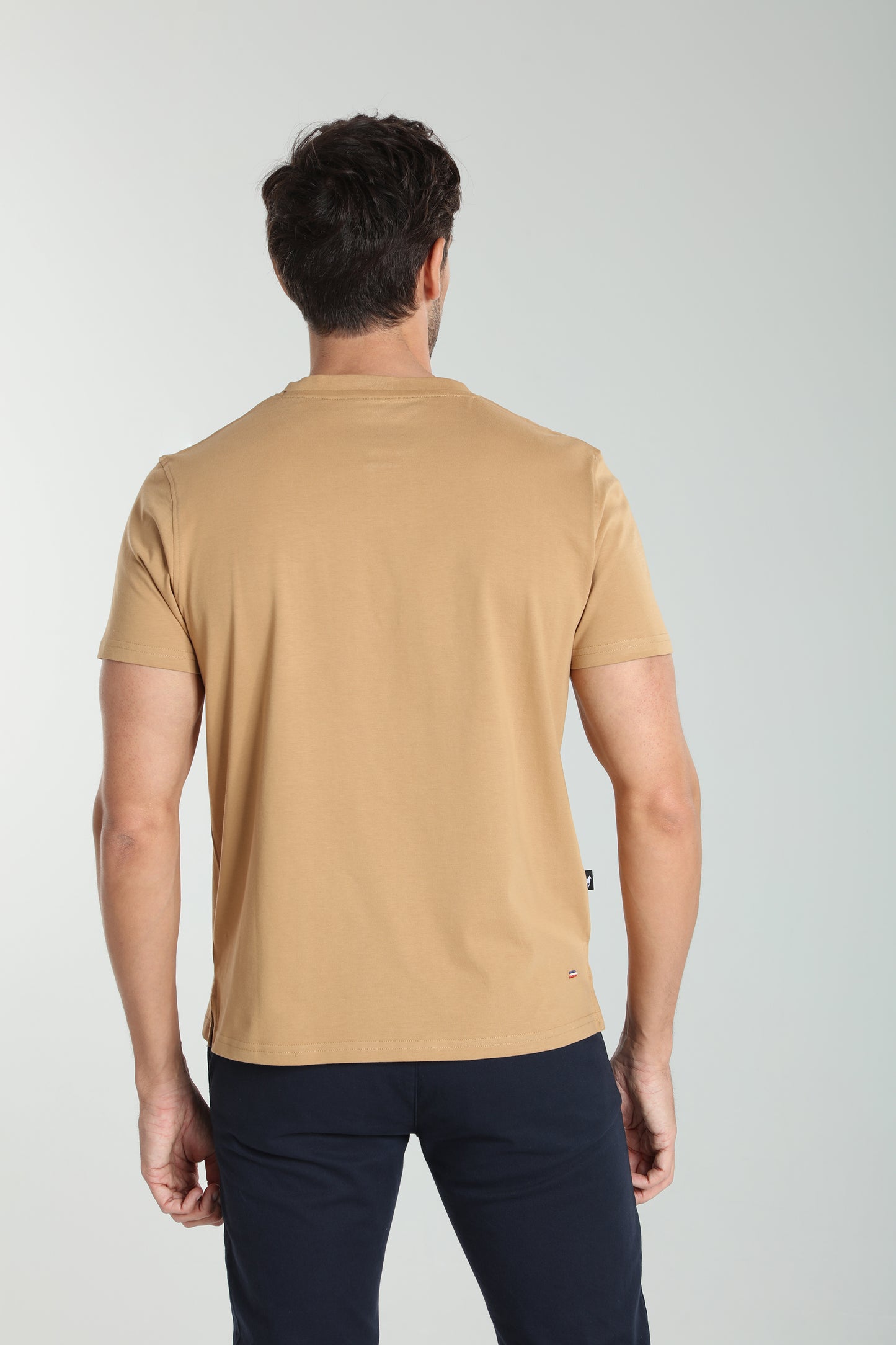 T-shirt manches courtes HENLEY camel