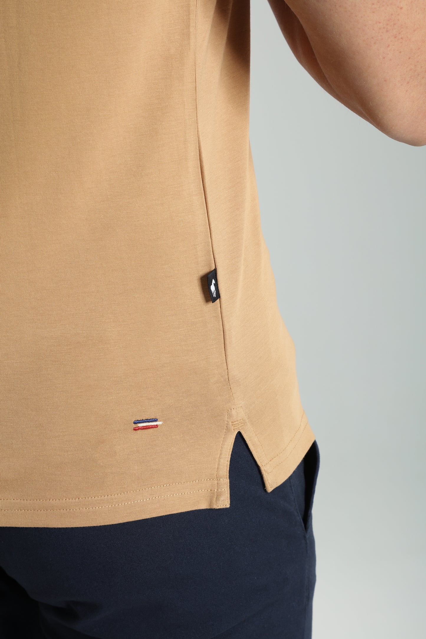 T-shirt manches courtes HENLEY camel