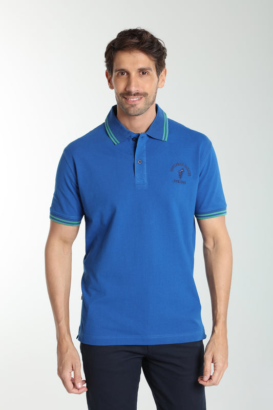 Polo manches courtes PRAY bleu