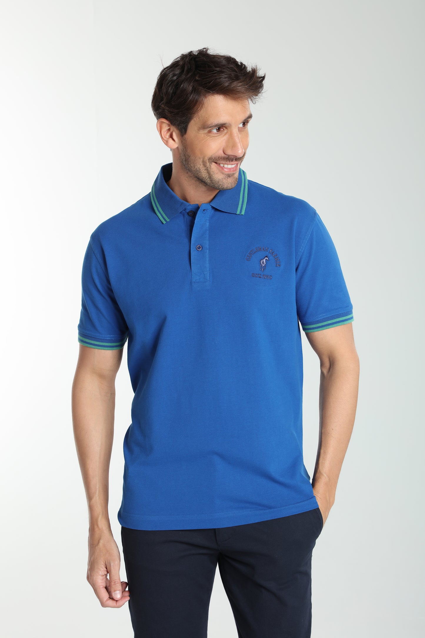 Polo manches courtes PRAY bleu