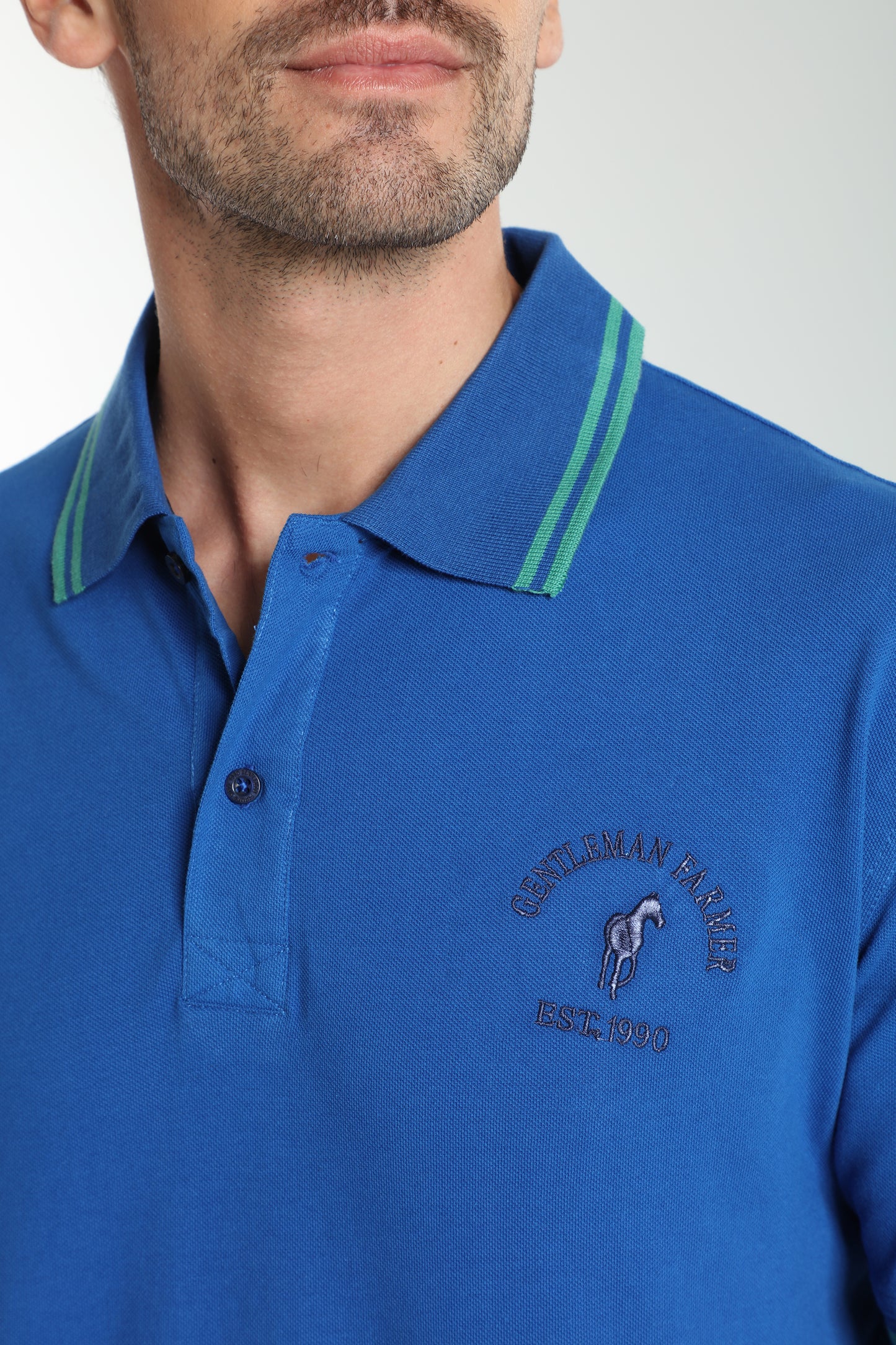 Polo manches courtes PRAY bleu