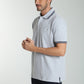 Polo manches courtes PRAY gris chiné
