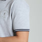 Polo manches courtes PRAY gris chiné
