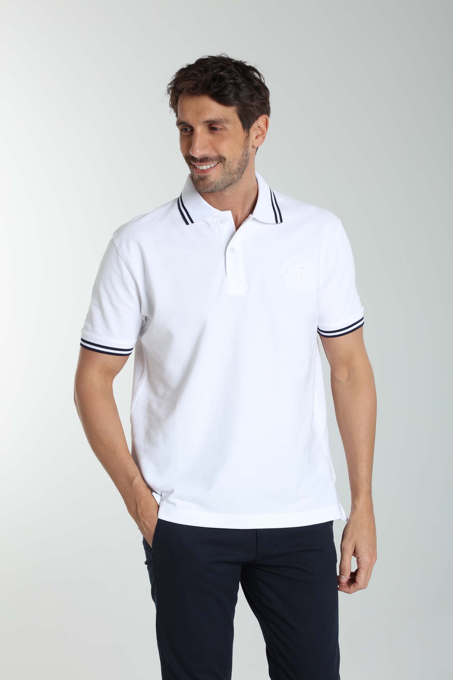 Polo manches courtes PRAY blanc