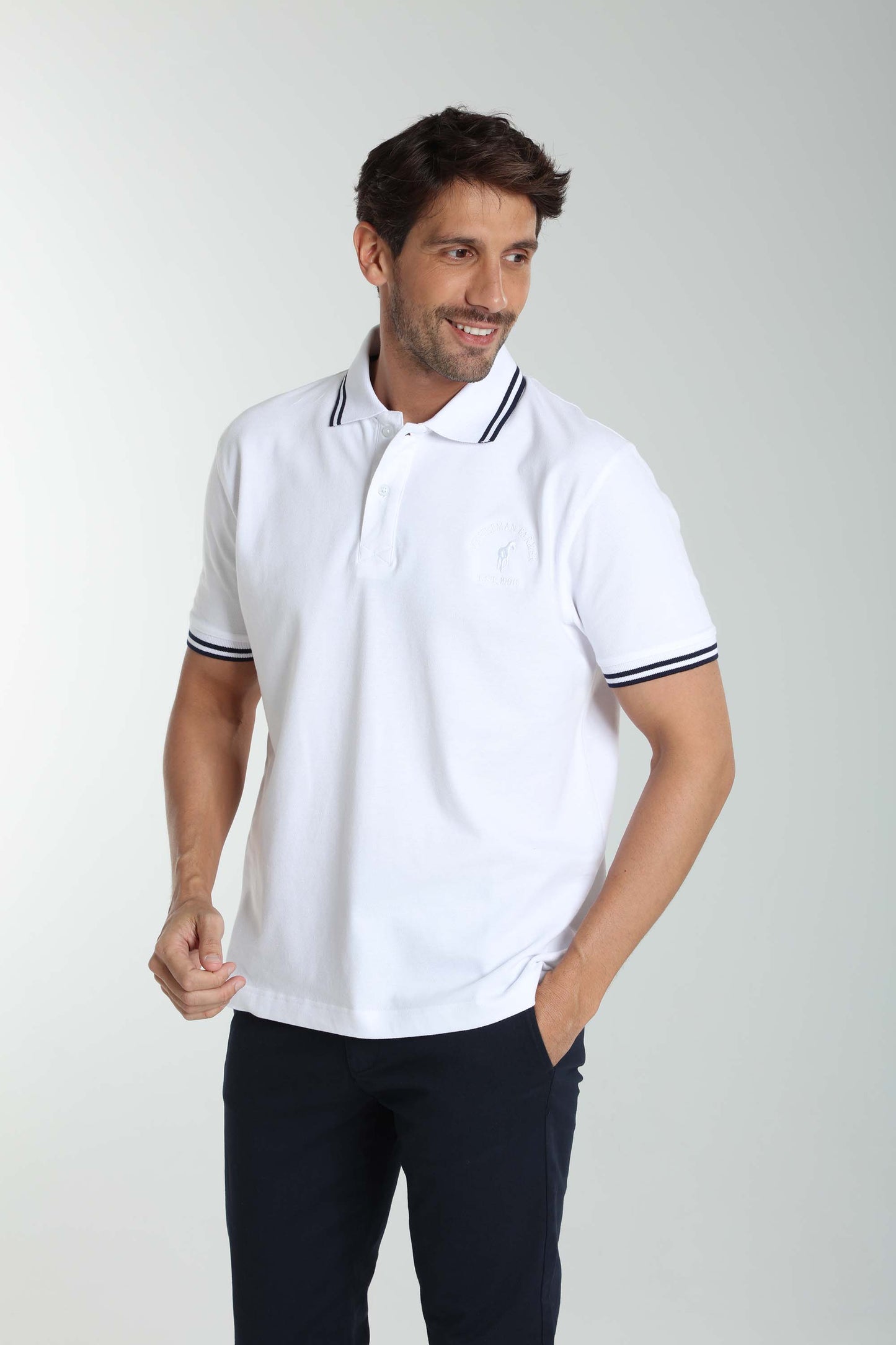 Polo manches courtes PRAY blanc