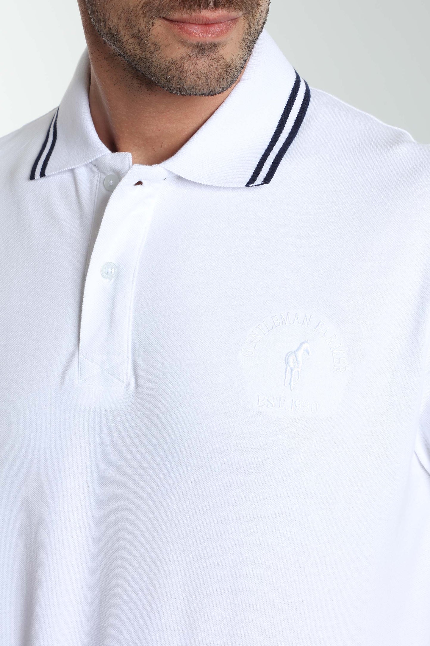 Polo manches courtes PRAY blanc
