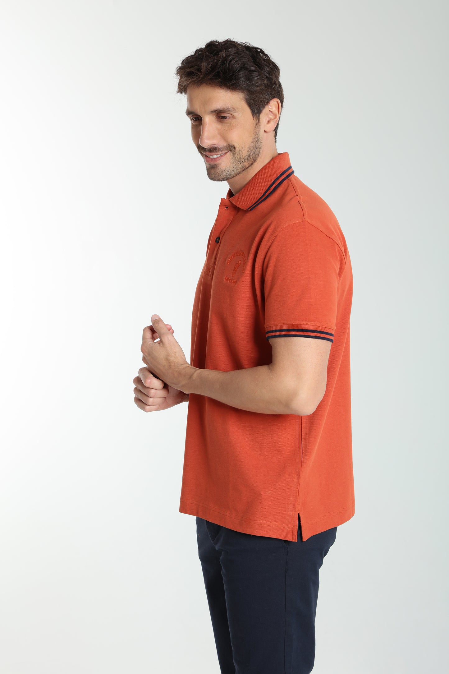 Polo manches courtes PRAY brique