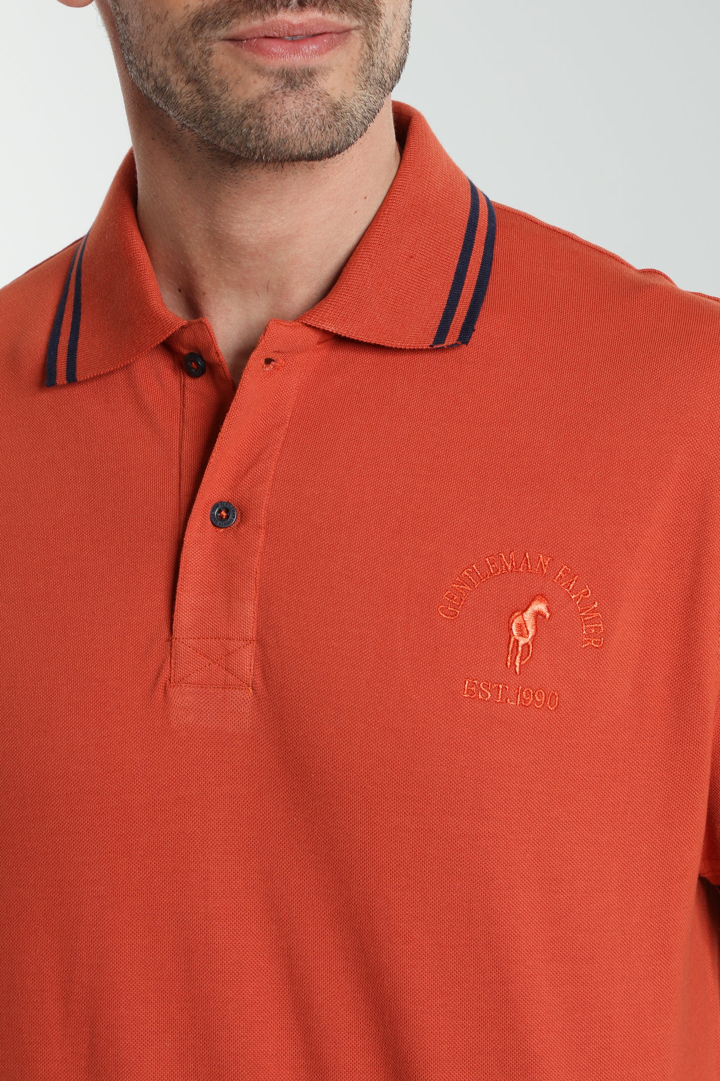 Polo manches courtes PRAY brique