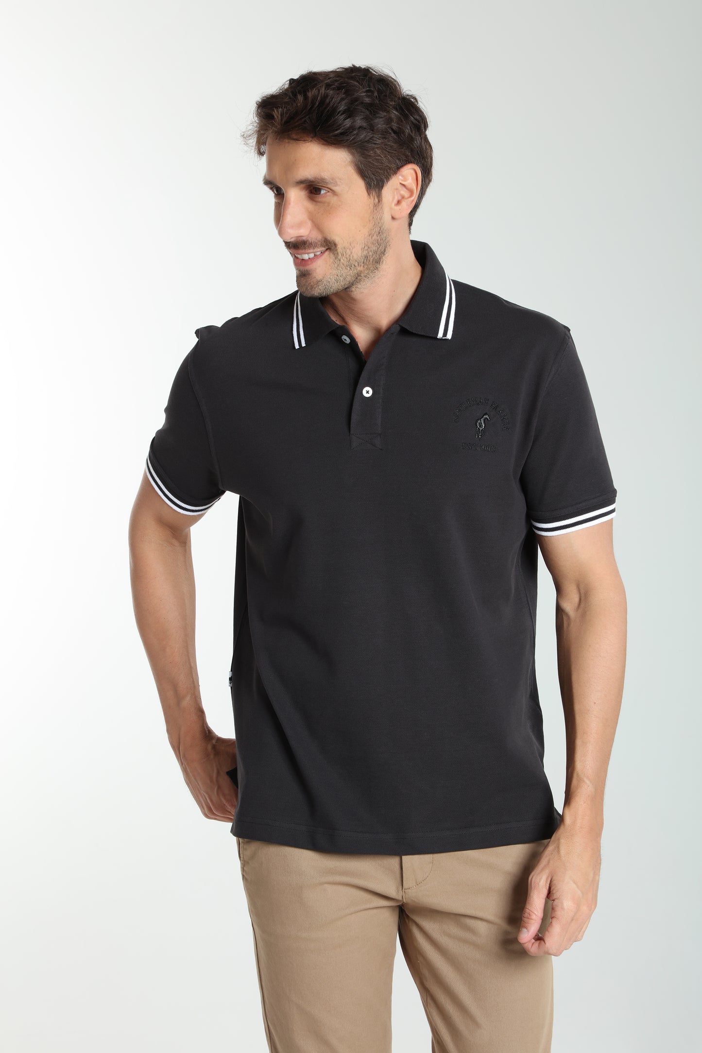 Polo manches courtes PRAY noir