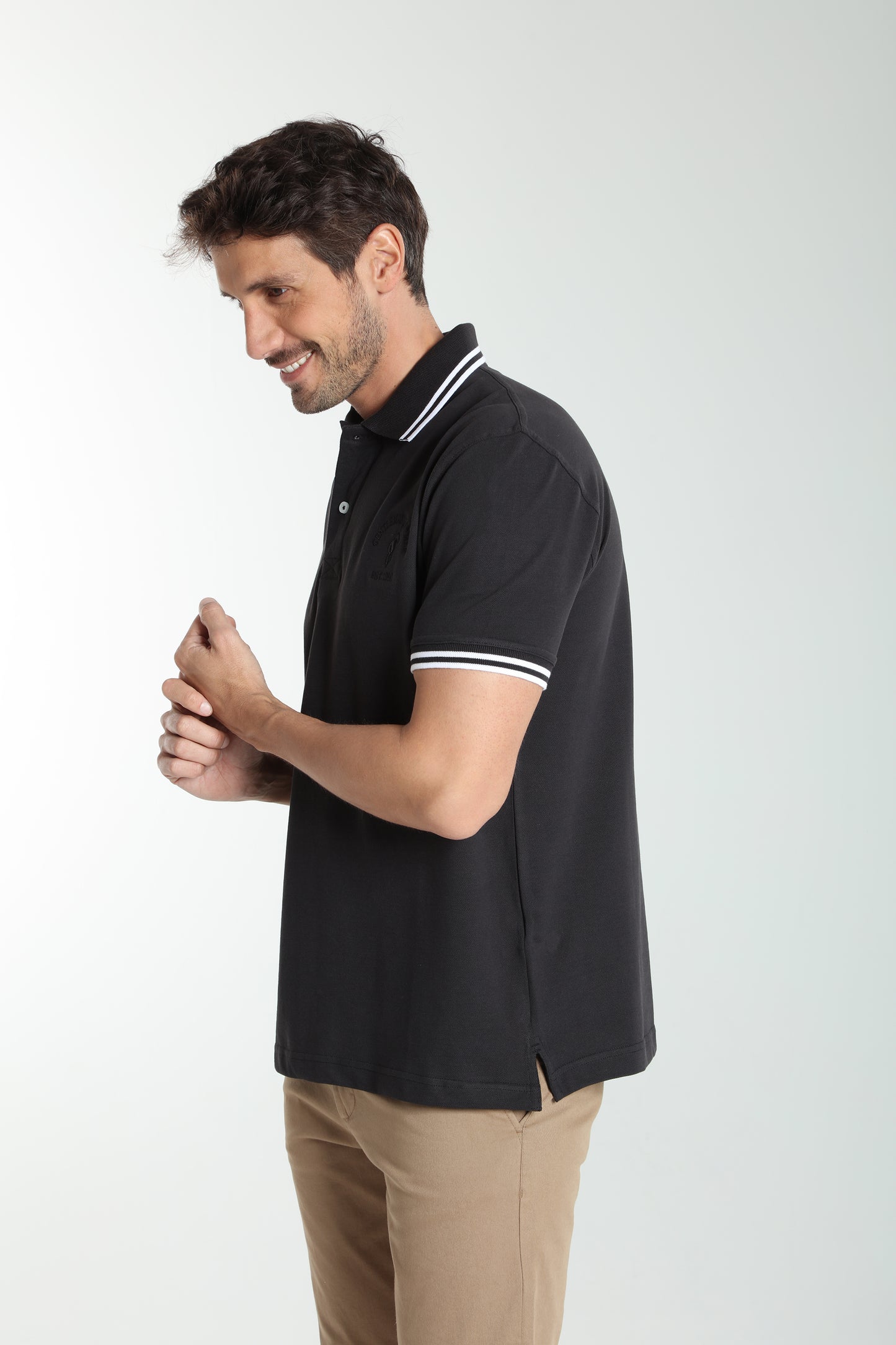 Polo manches courtes PRAY noir