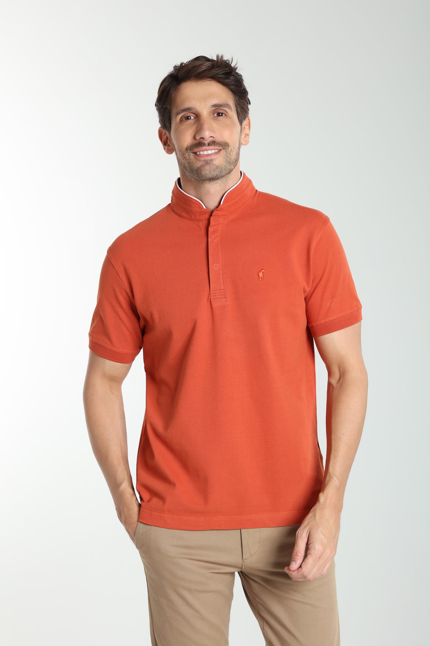 Polo manches courtes PENH brique