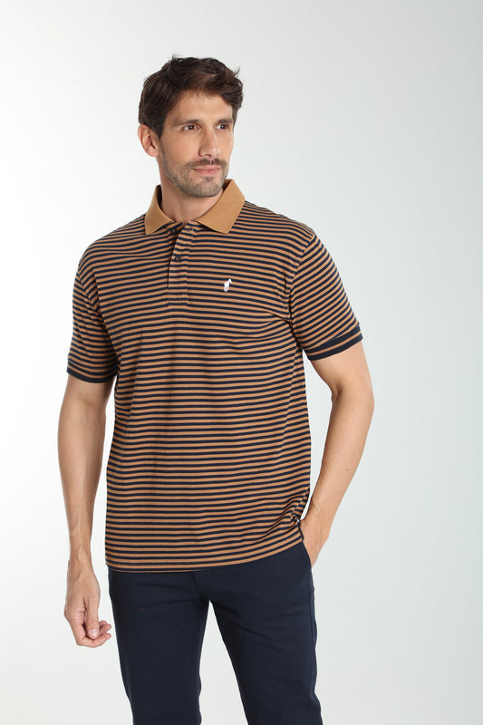 Polo manches courtes PAWL tabac