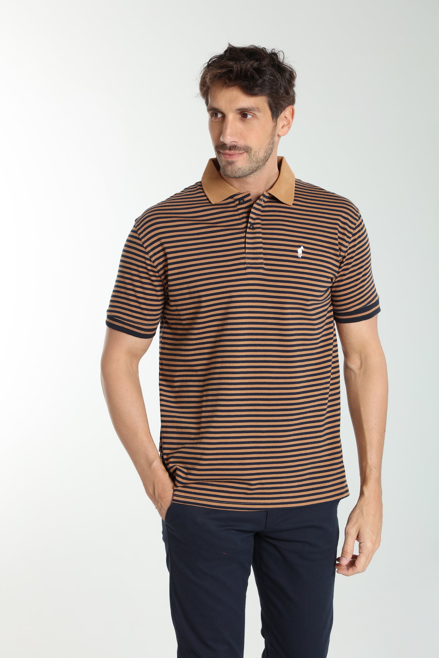 Polo manches courtes PAWL tabac