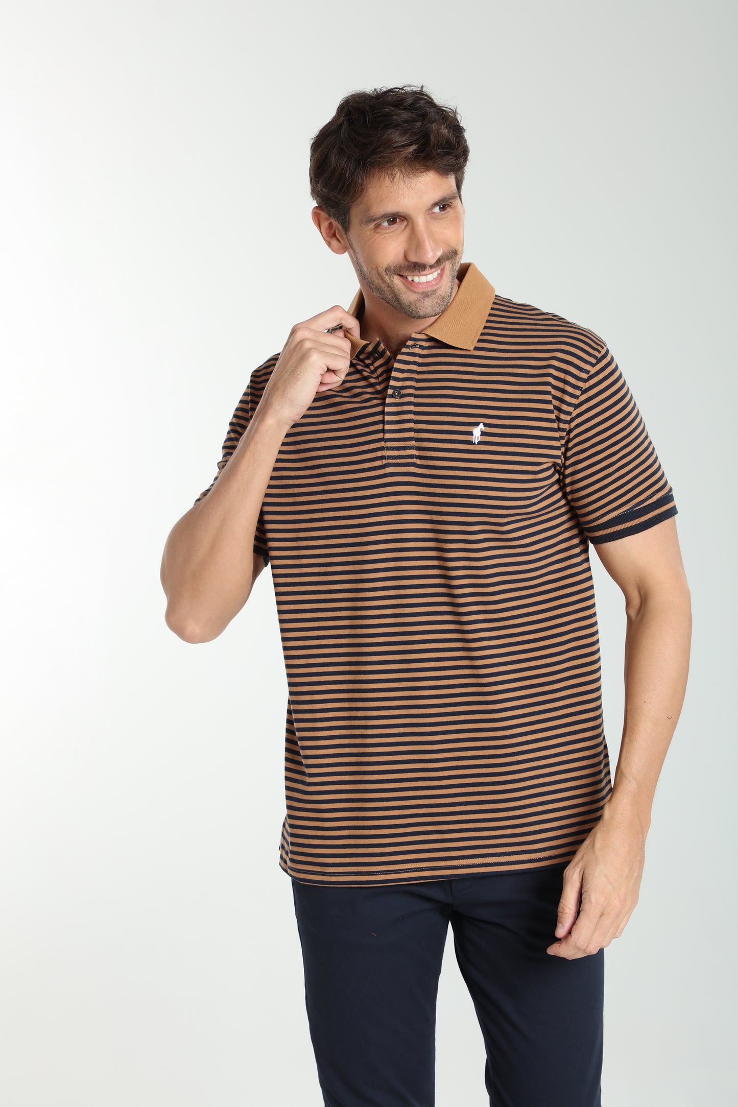 Polo manches courtes PAWL tabac