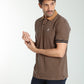 Polo manches courtes PAWL tabac