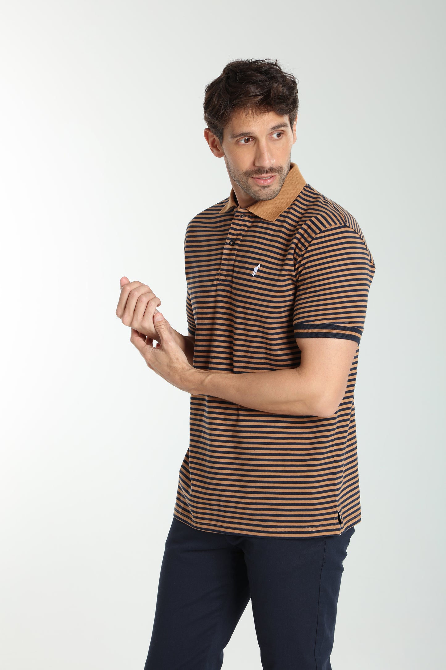 Polo manches courtes PAWL tabac