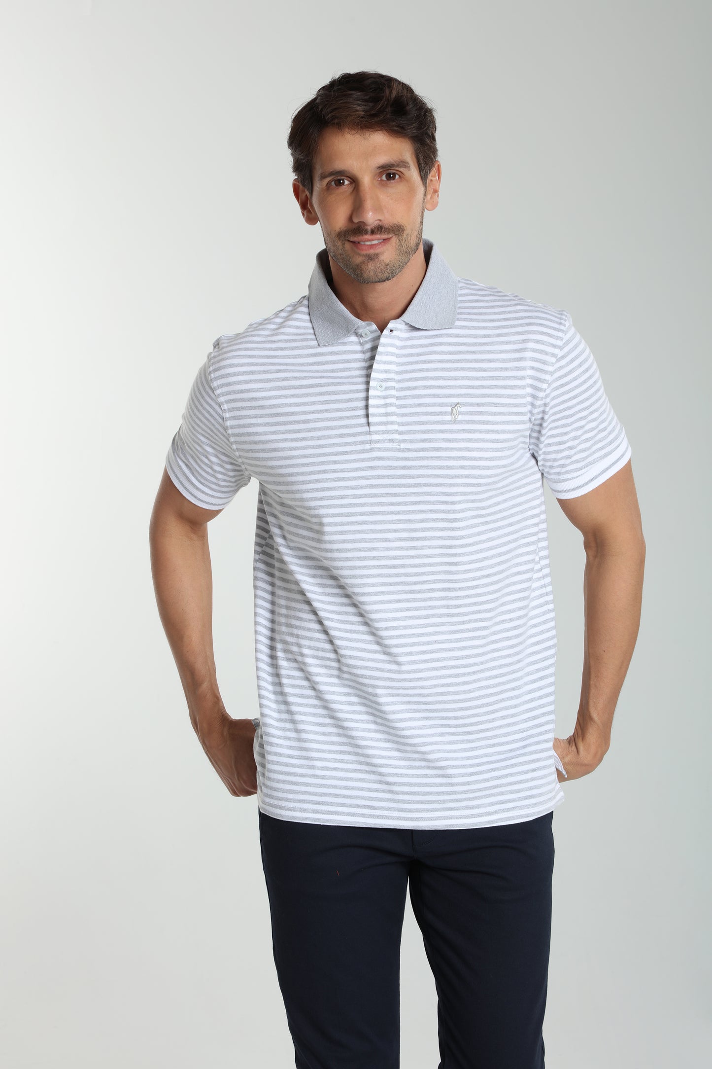 Polo manches courtes PAWL gris