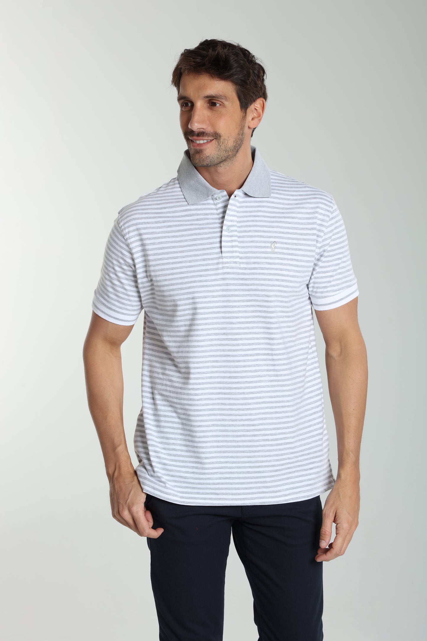 Polo manches courtes PAWL gris