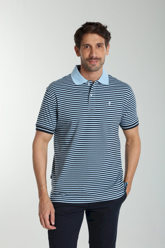 Polo manches courtes PAWL bleu ciel