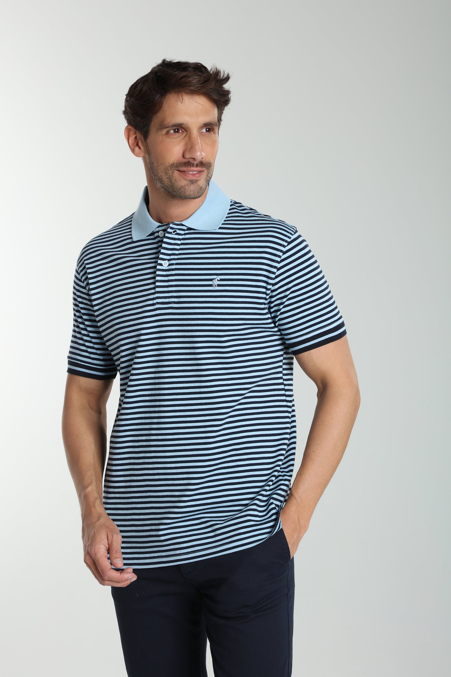 Polo manches courtes PAWL bleu ciel
