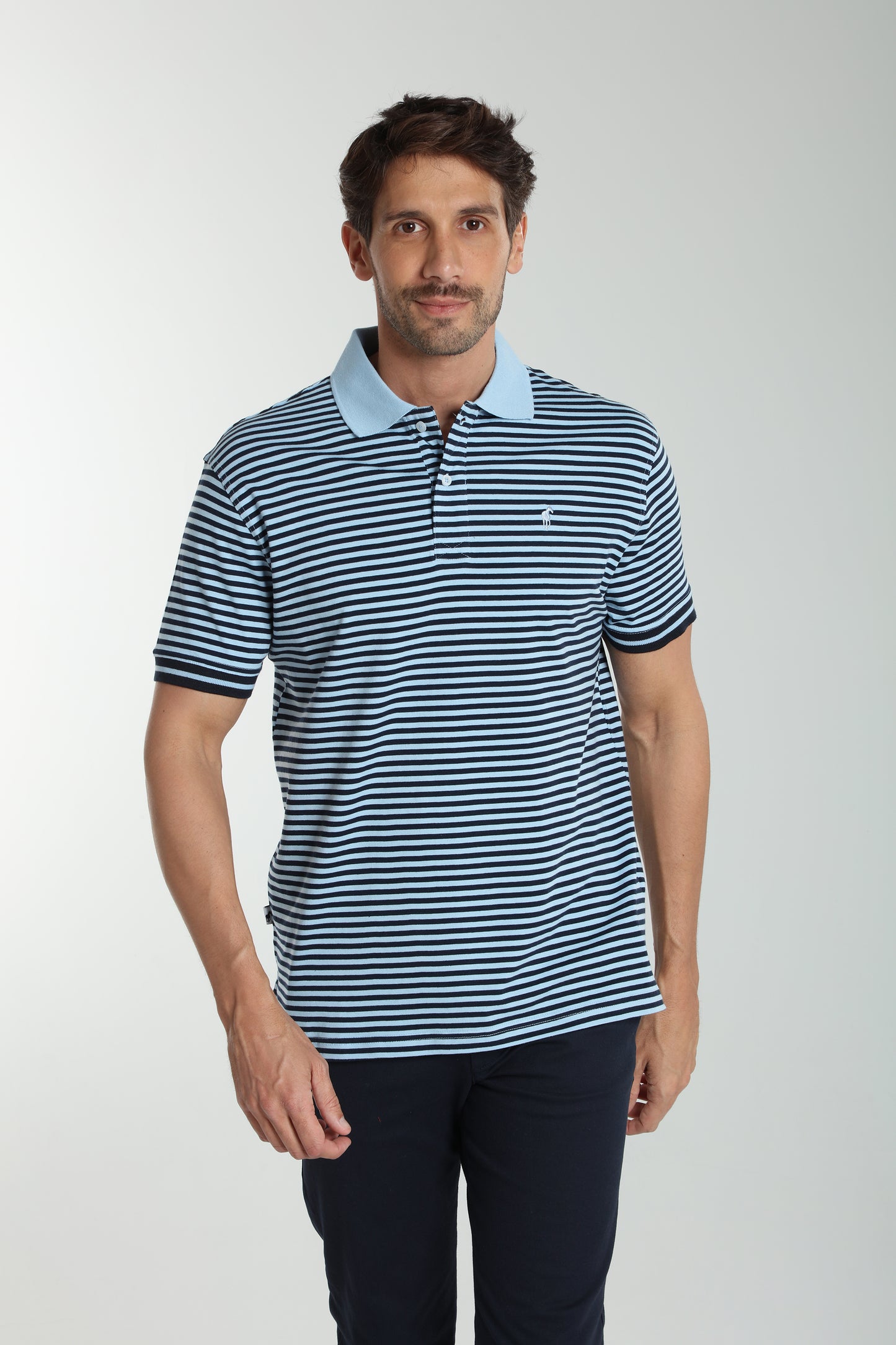 Polo manches courtes PAWL bleu ciel