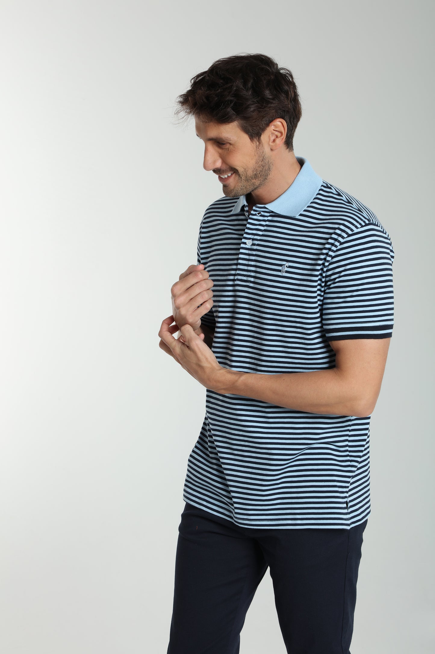 Polo manches courtes PAWL bleu ciel