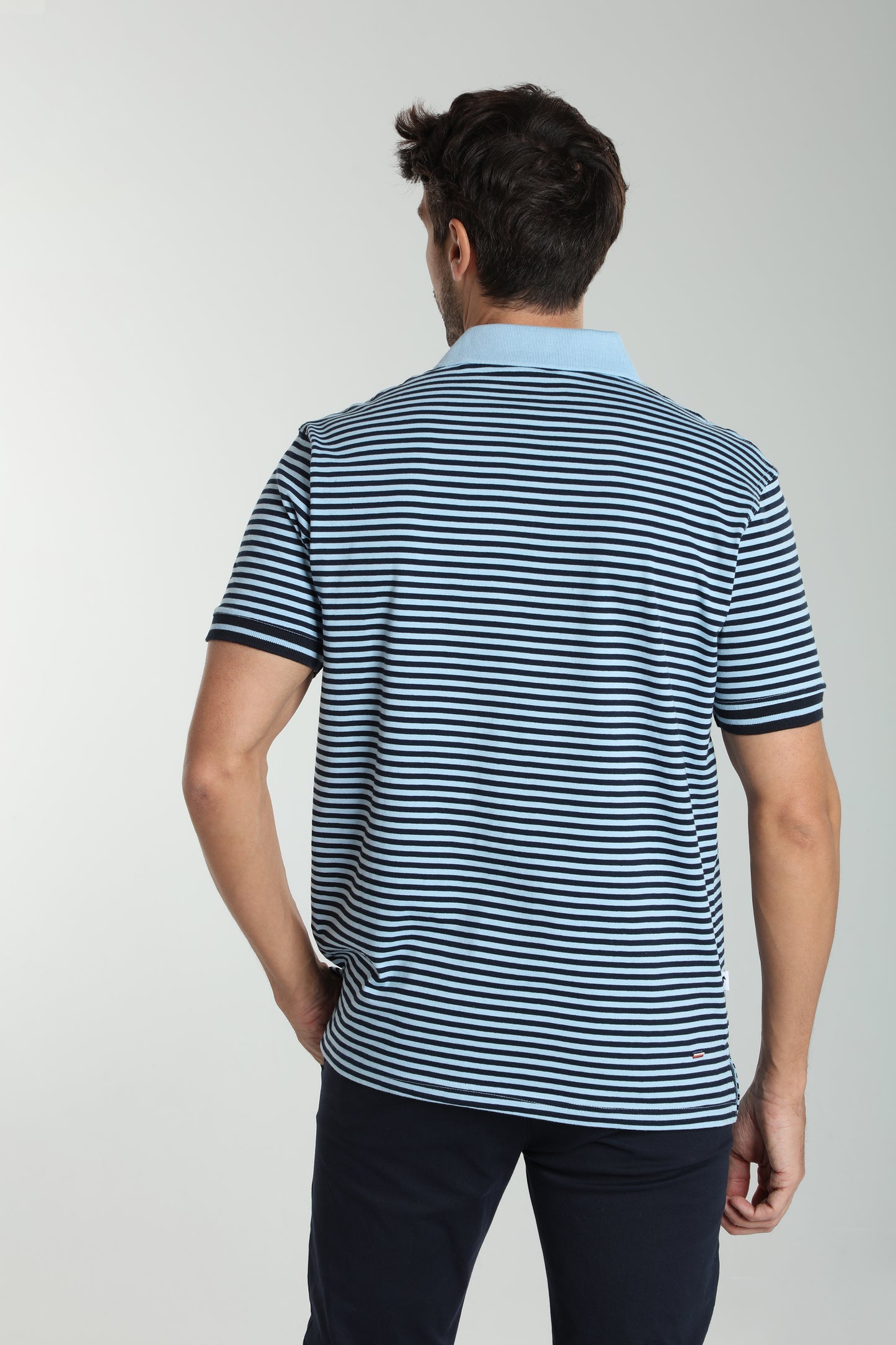 Polo manches courtes PAWL bleu ciel