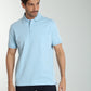 Polo manches courtes PJEY bleu ciel