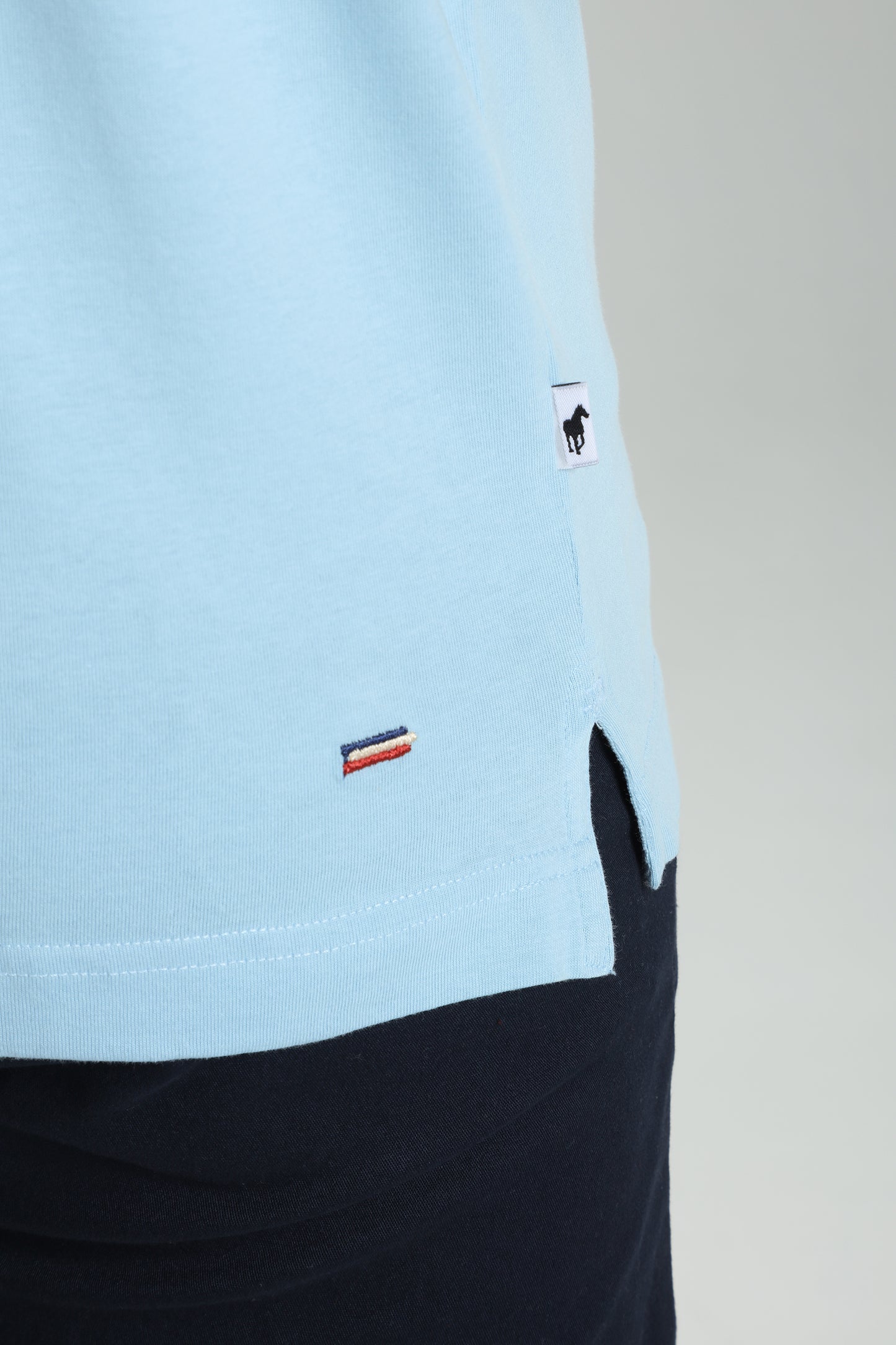 Polo manches courtes PJEY bleu ciel