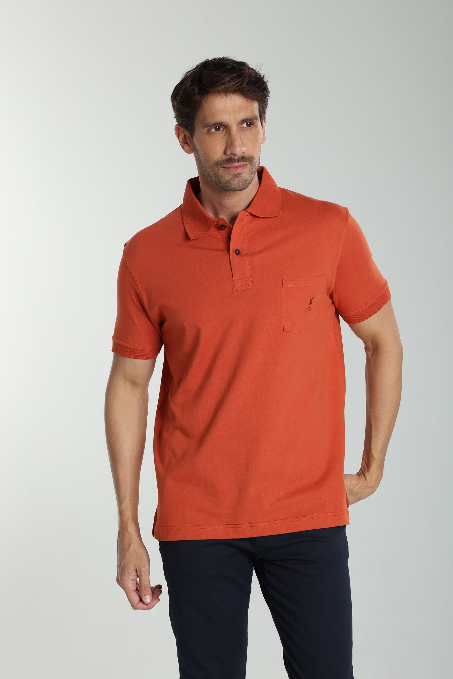 Polo manches courtes PJEY brique