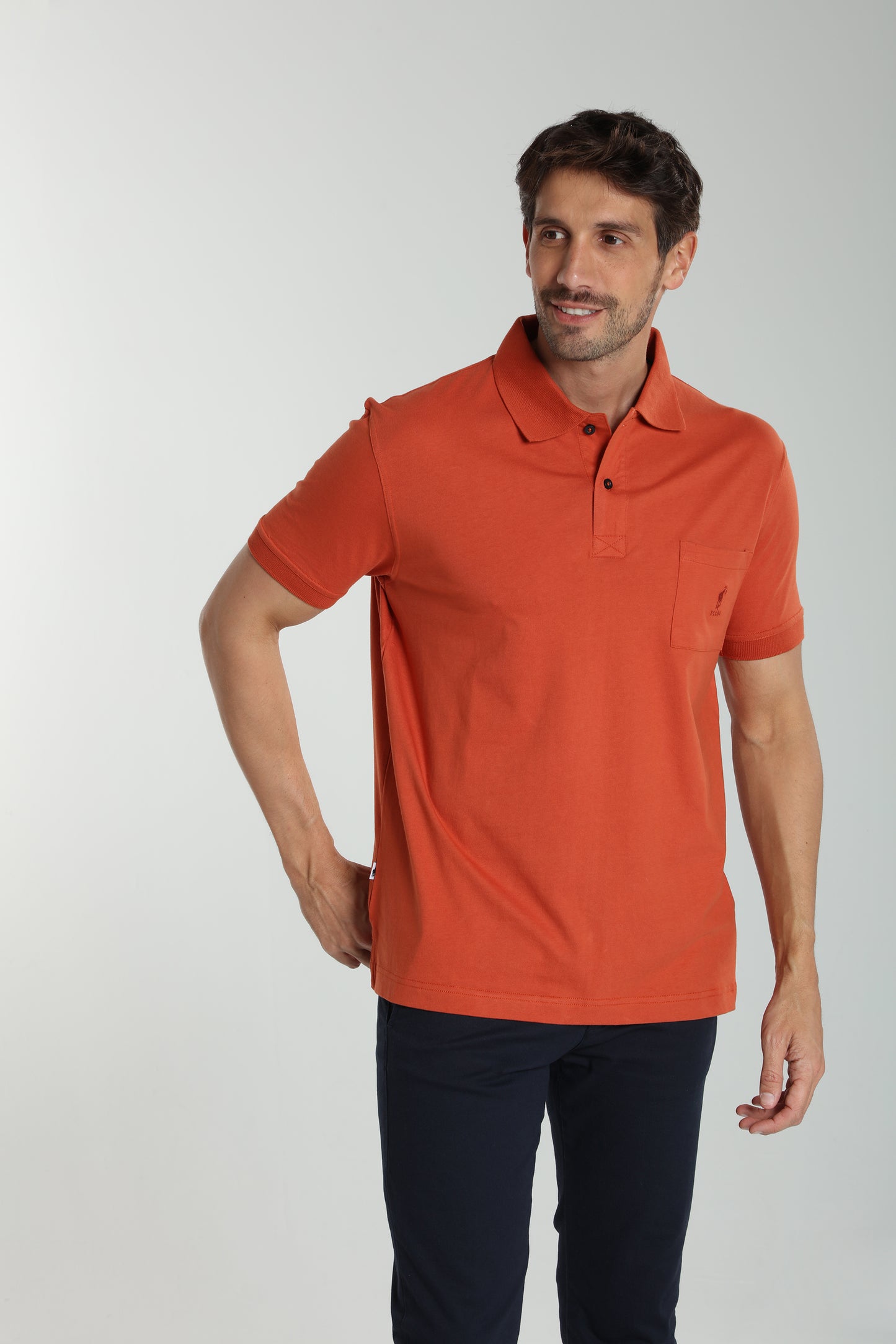 Polo manches courtes PJEY brique