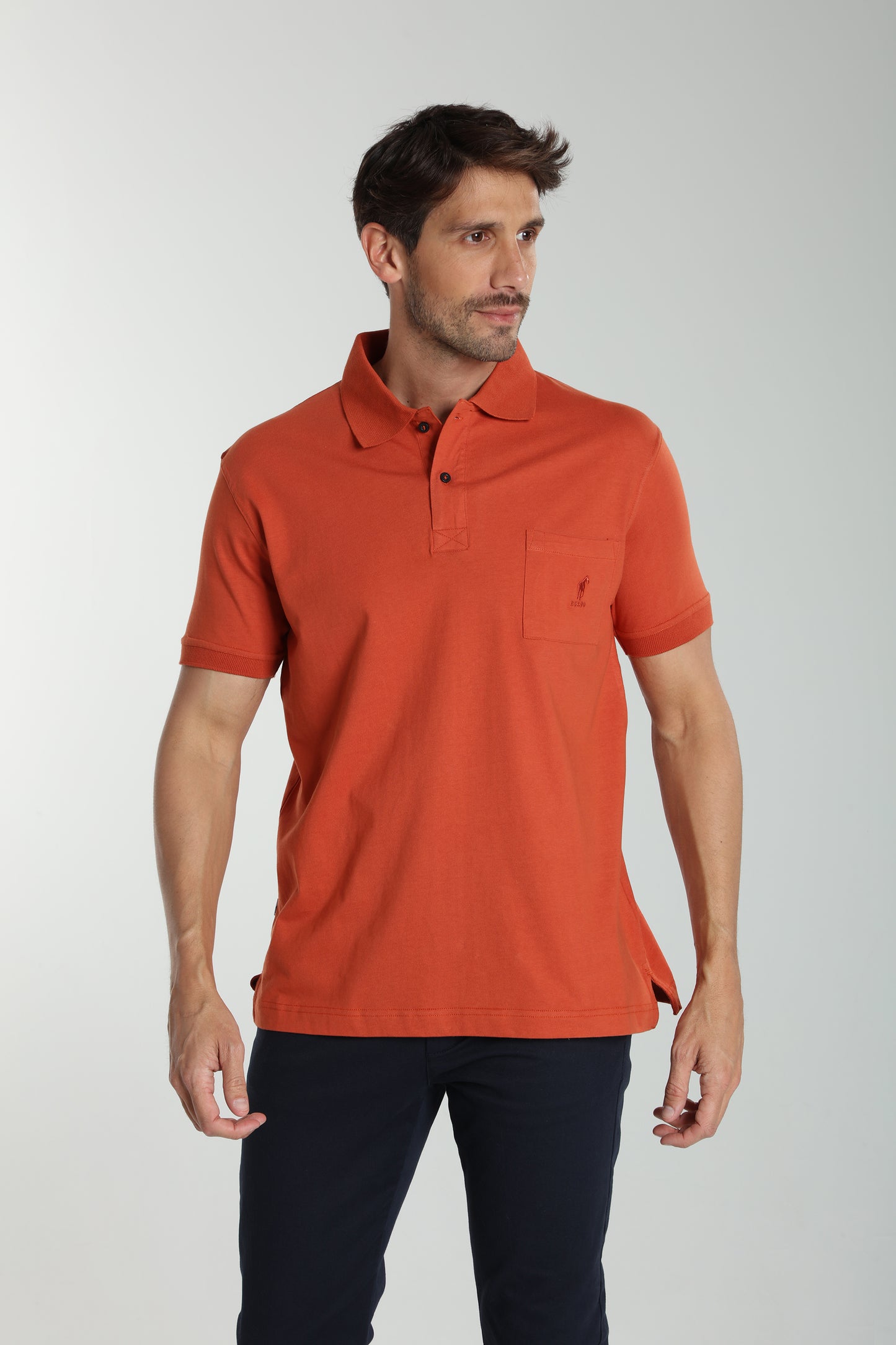 Polo manches courtes PJEY brique