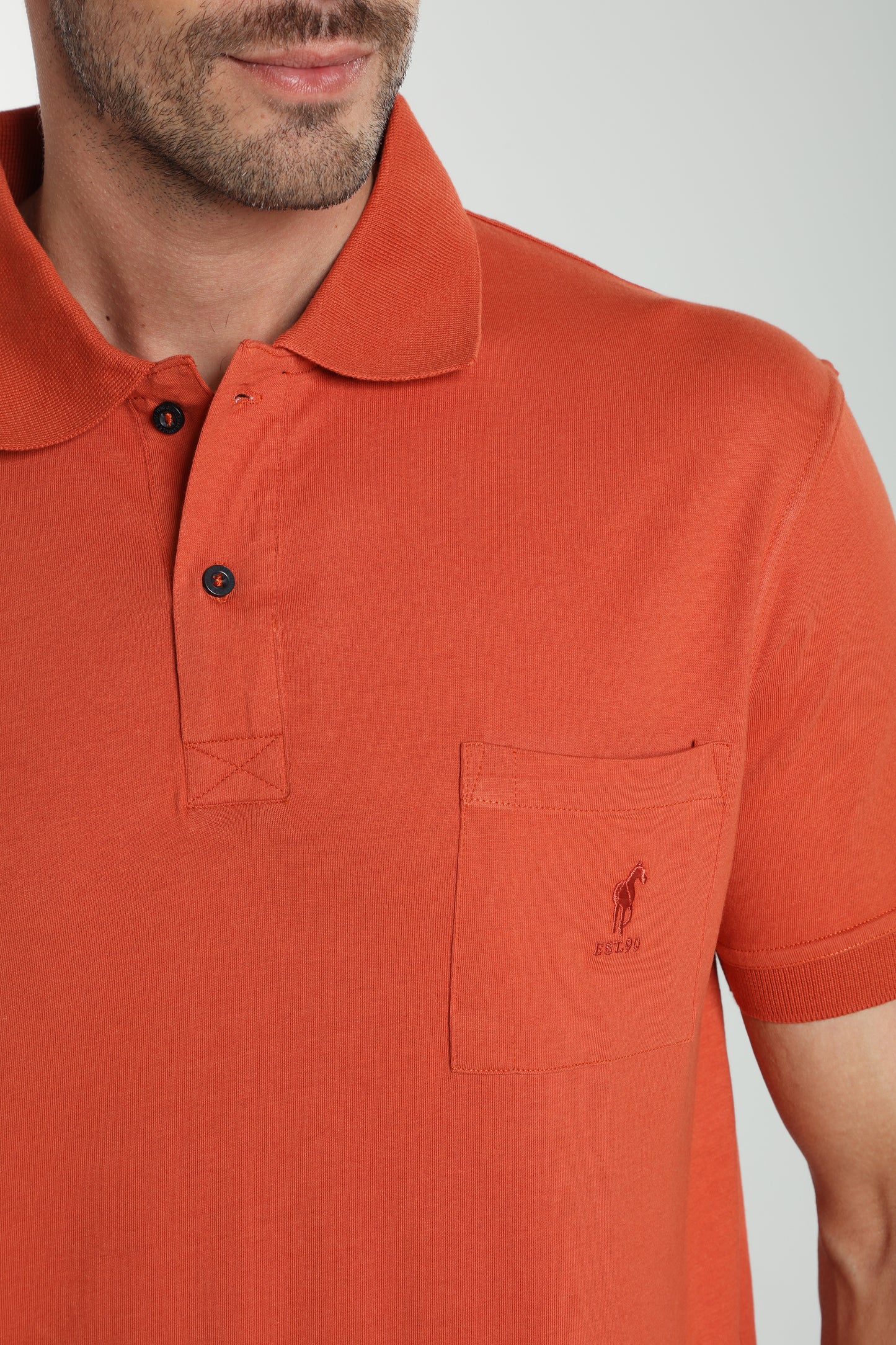 Polo manches courtes PJEY brique